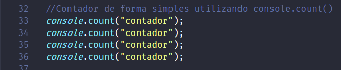 5 dicas para debuggar no Javascript - Console.count() - Código