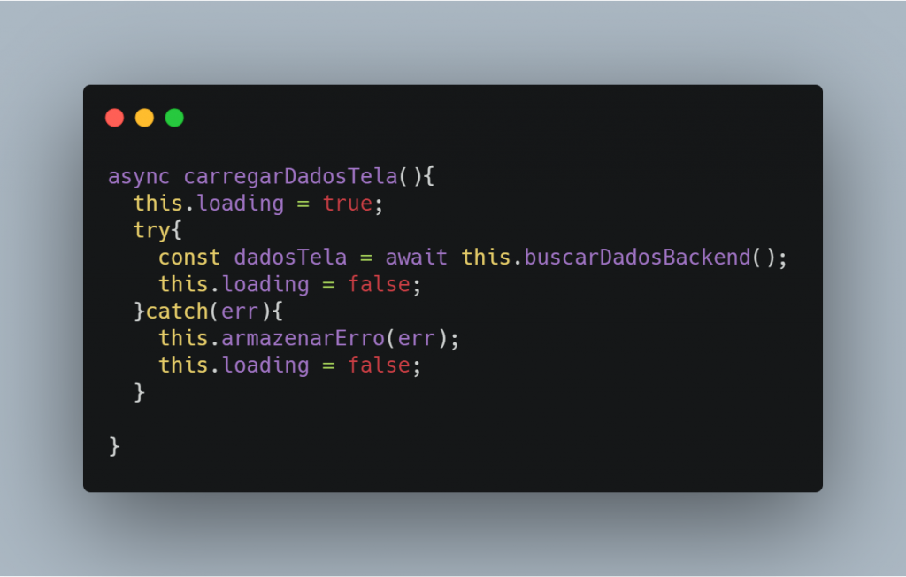 Os perigos do Async/Await no Javascript - Erro Requisição - Correção