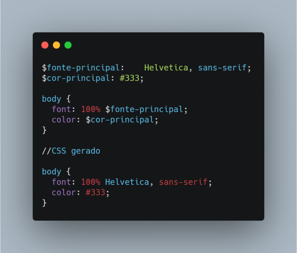 O que é SASS - Variáveis