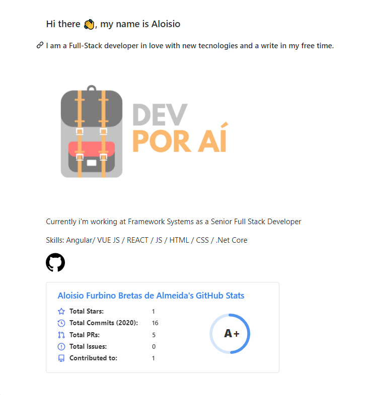 Como personalizar seu perfil no GitHub - Exemplo DevPorAí