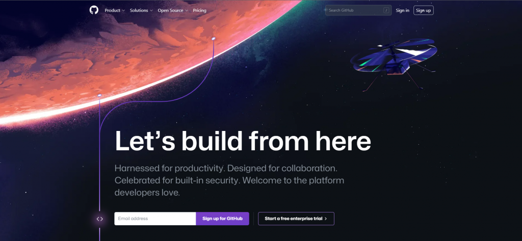 Como criar uma conta no GitHub - Página inicial do GitHub