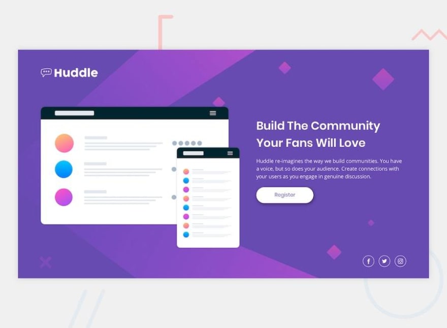 Seção com quatro cards de features - 5 projetos frontend para melhorar suas habilidades